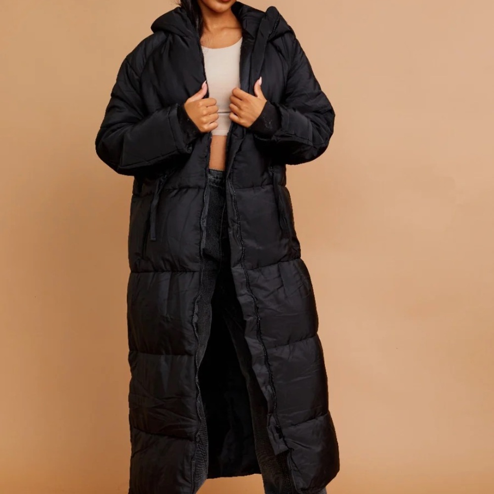 Black Long Puffer Coat